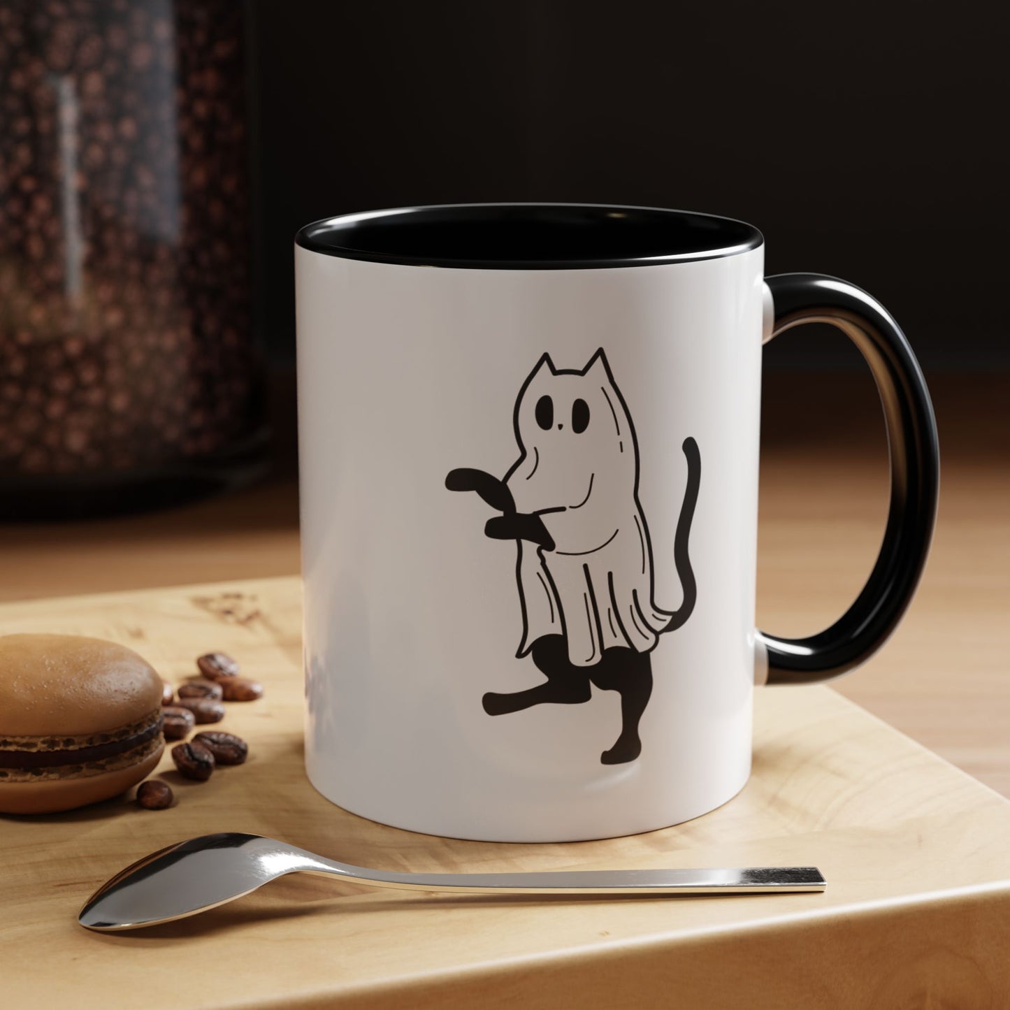 Ghost Cat Halloween Mug
