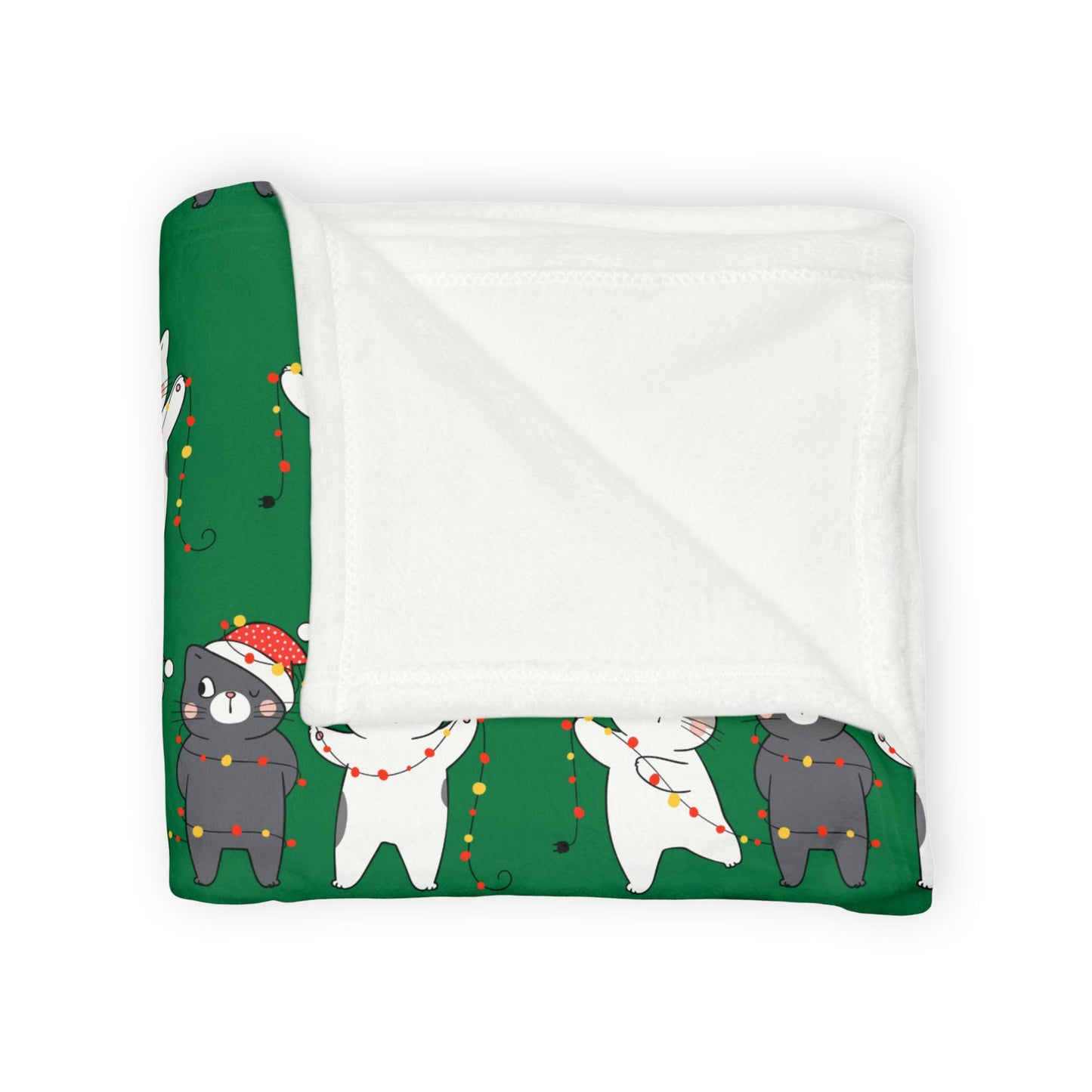 Festive Cat Christmas Blanket
