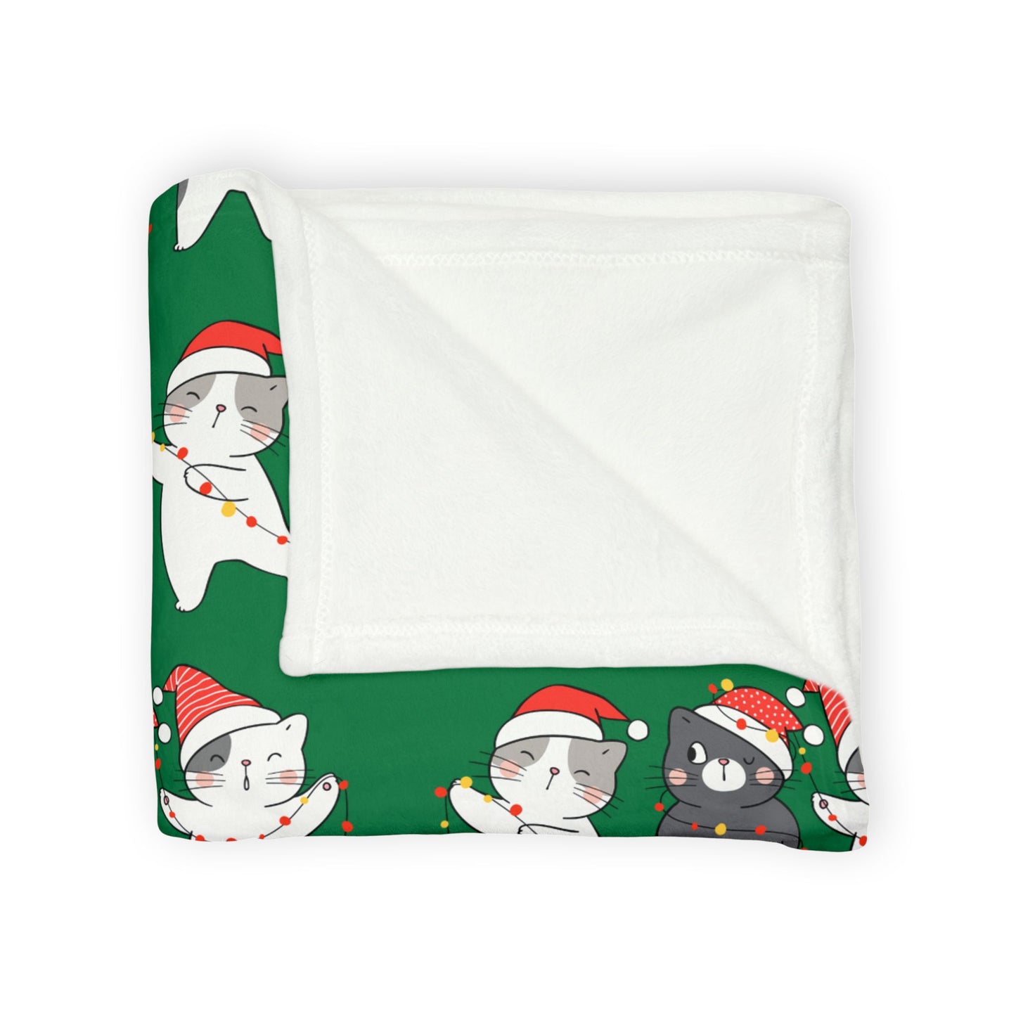 Festive Cat Christmas Blanket