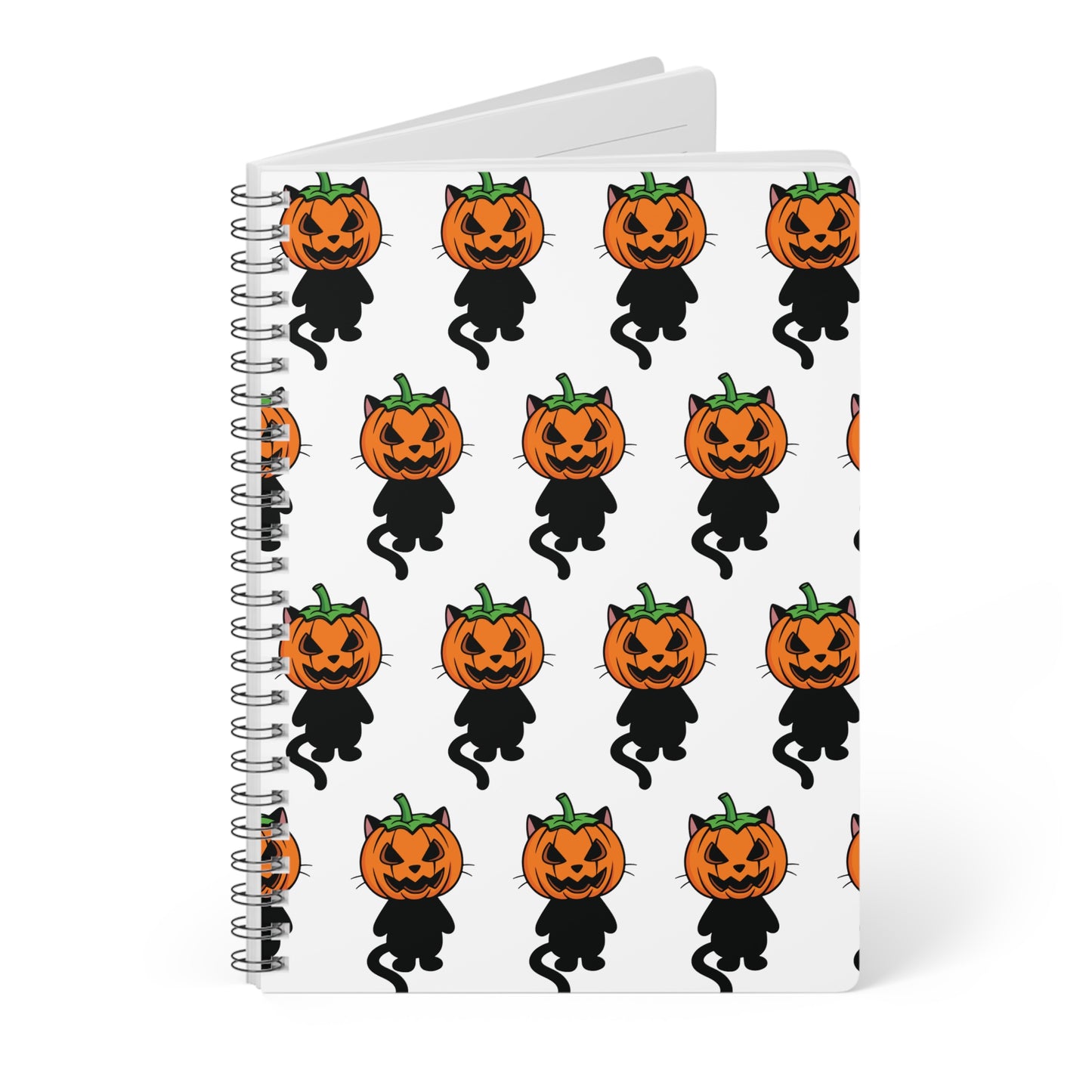 Halloween Cat & Pumpkin Notebook