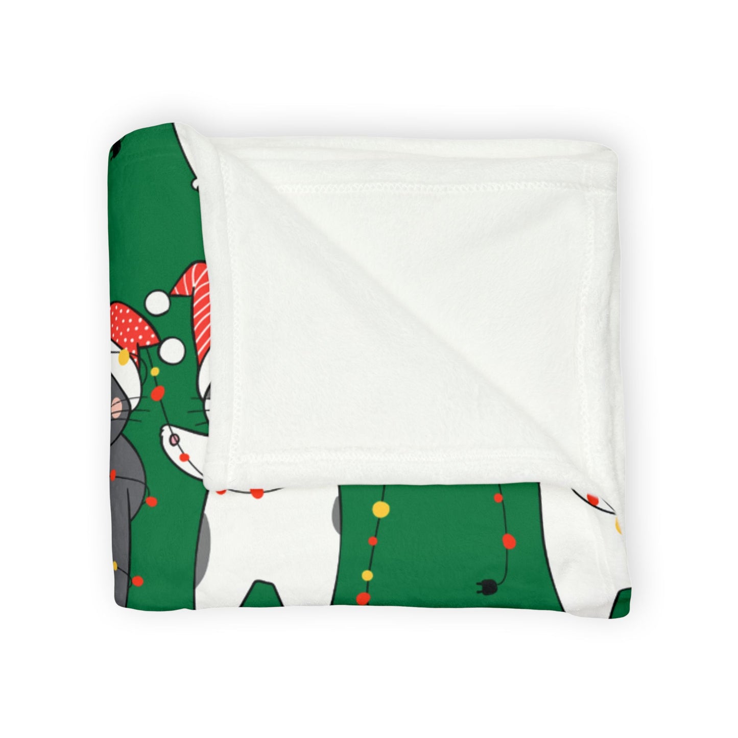 Festive Cat Christmas Blanket