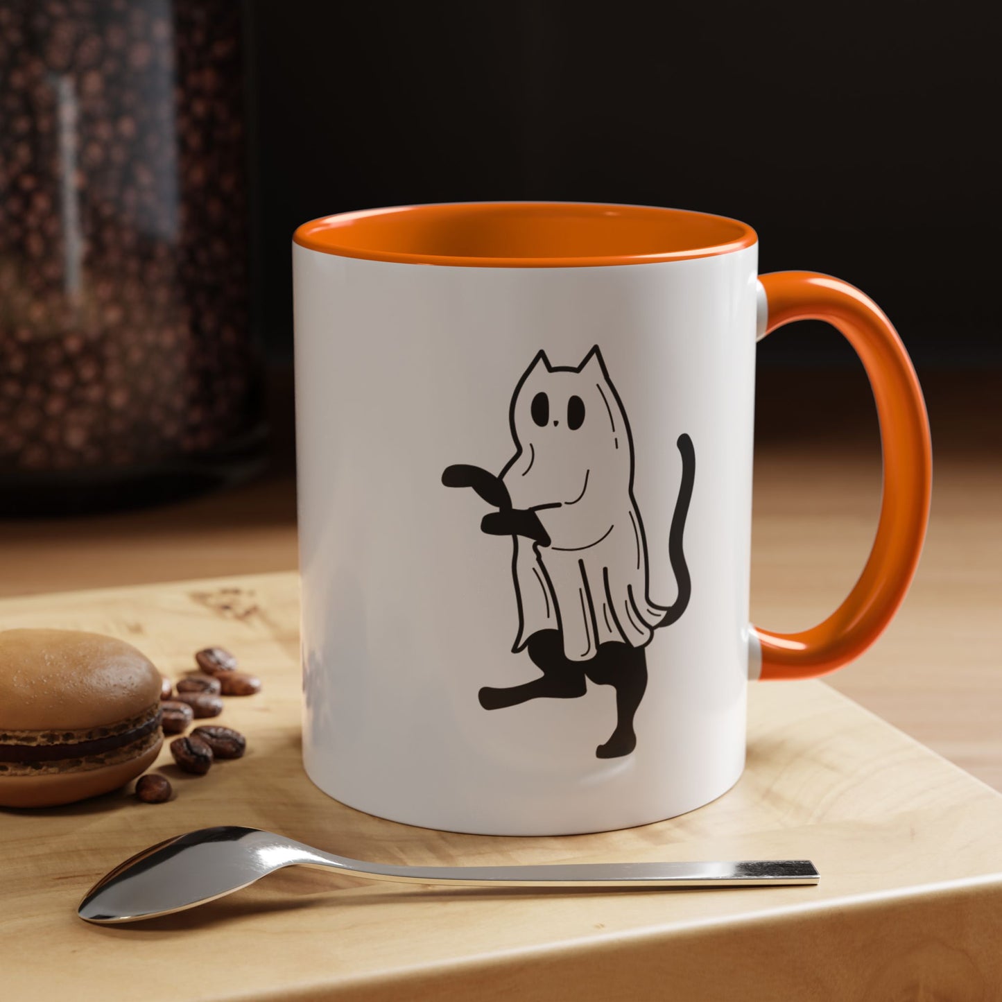 Ghost Cat Halloween Mug