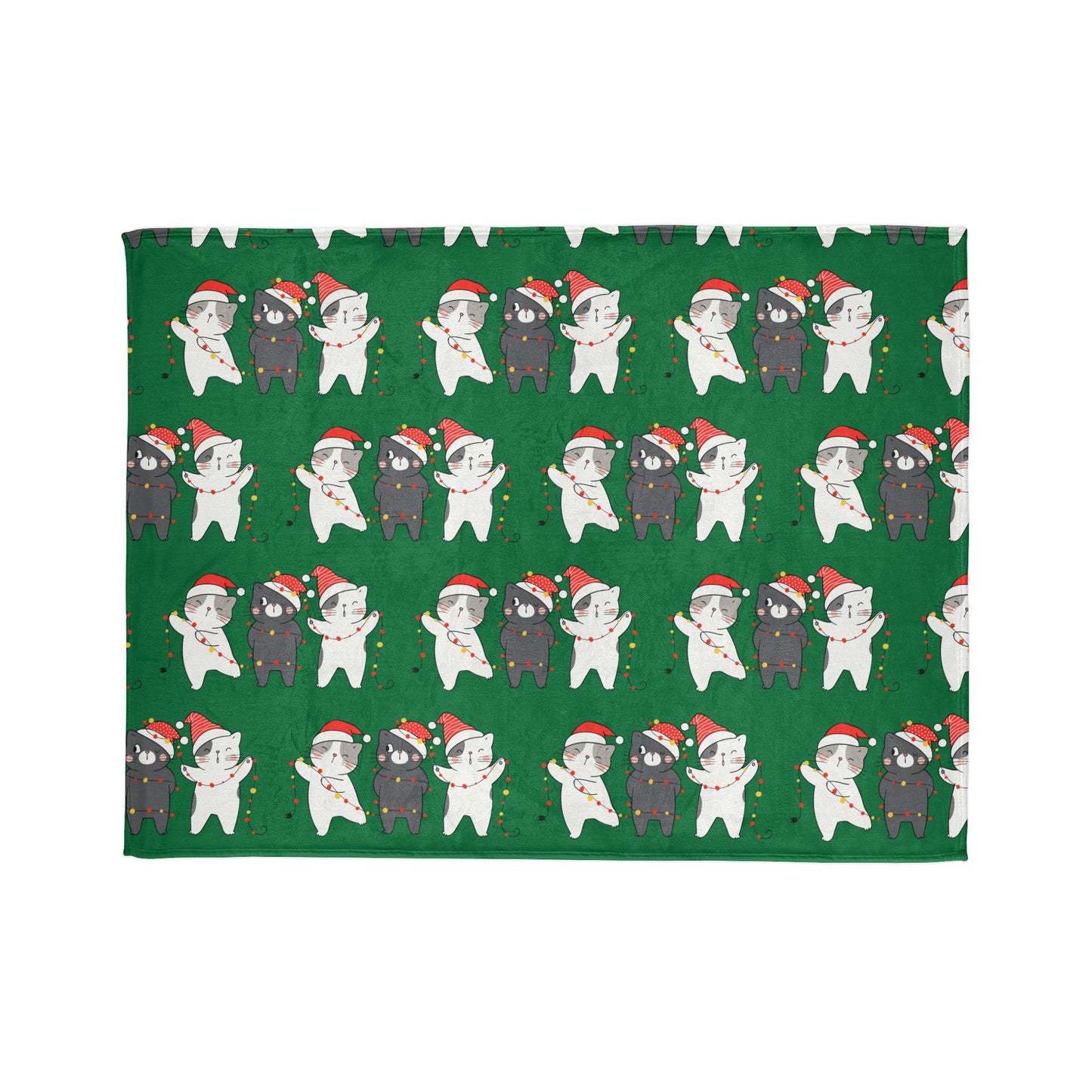 Festive Cat Christmas Blanket