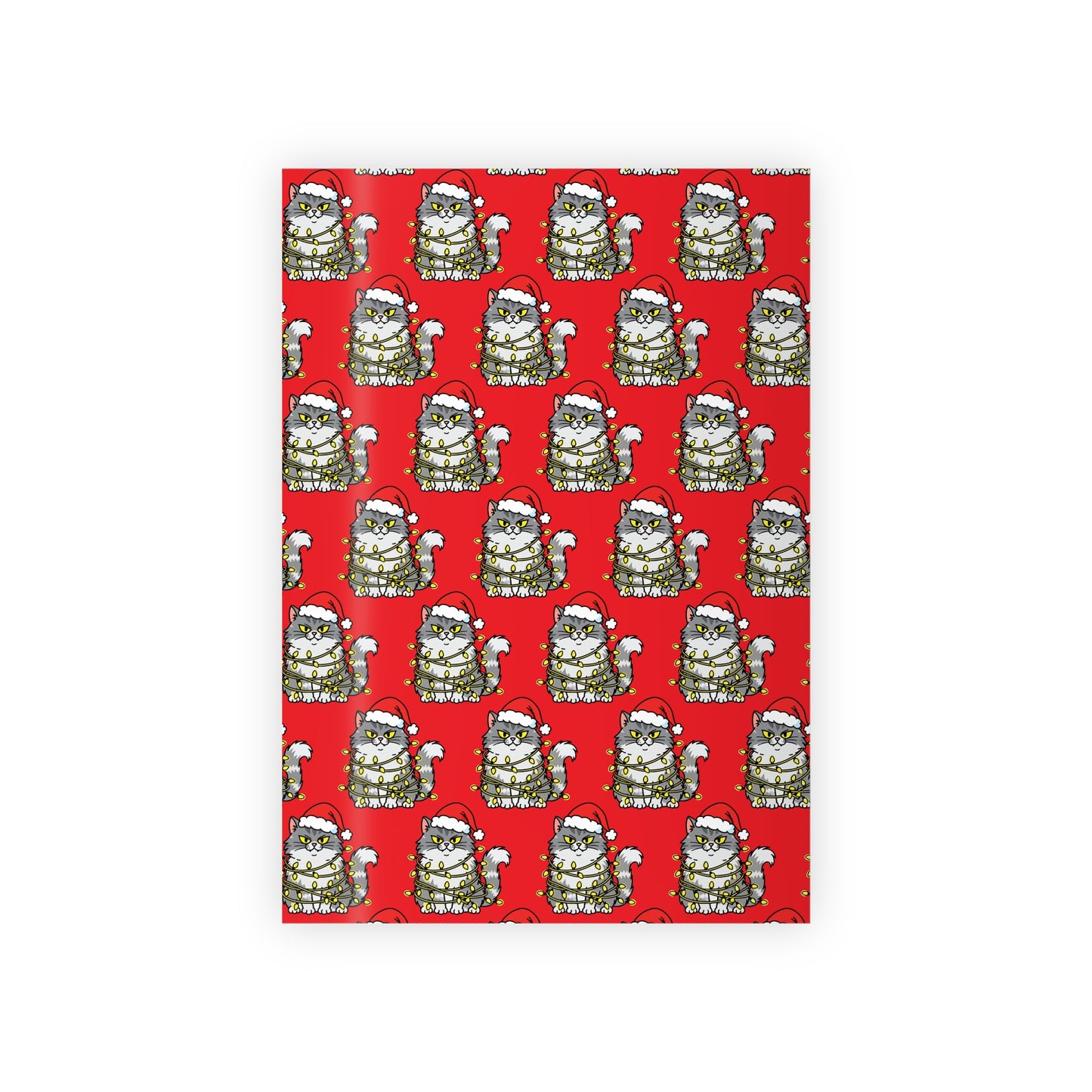 Angry Christmas Cat Wrapping Paper Roll