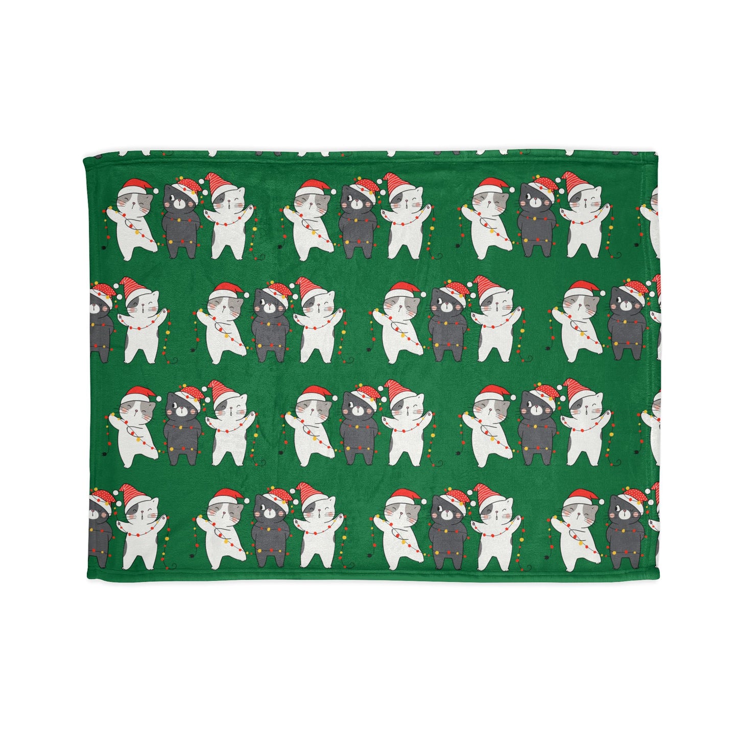 Festive Cat Christmas Blanket