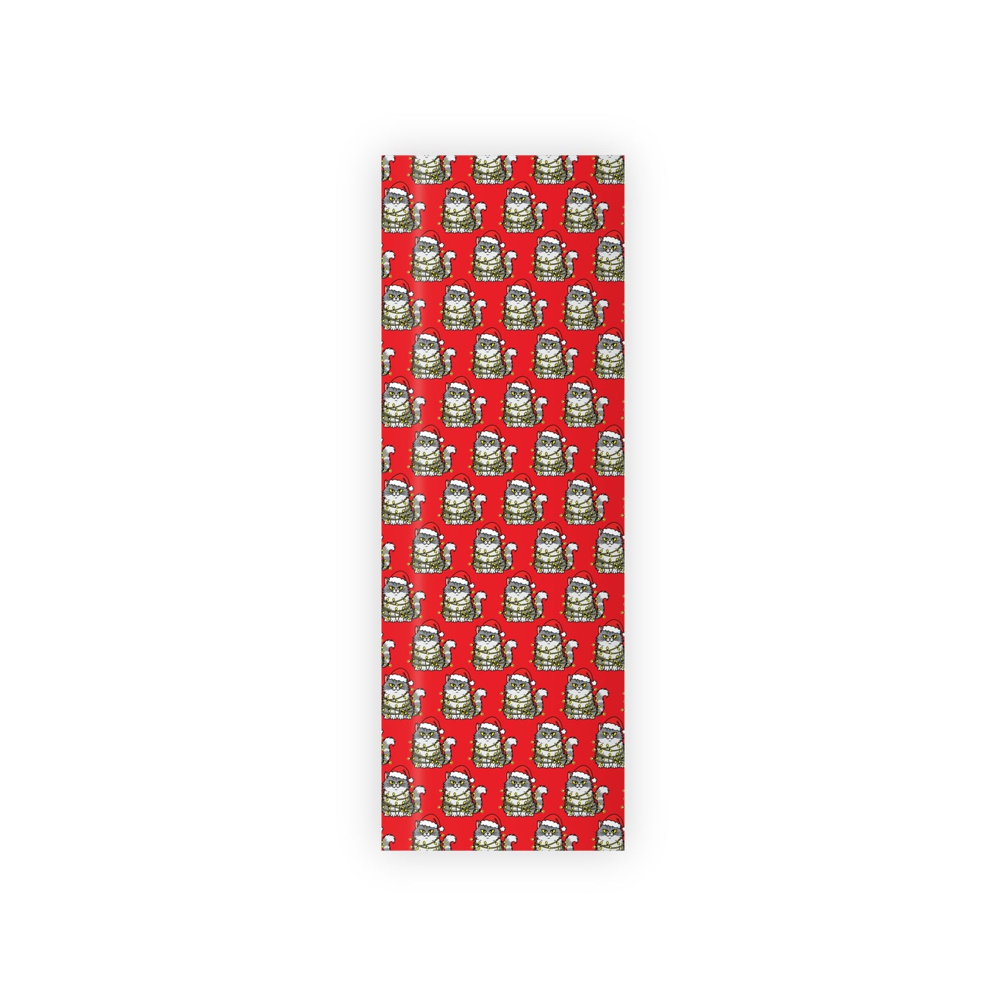 Angry Christmas Cat Wrapping Paper Roll