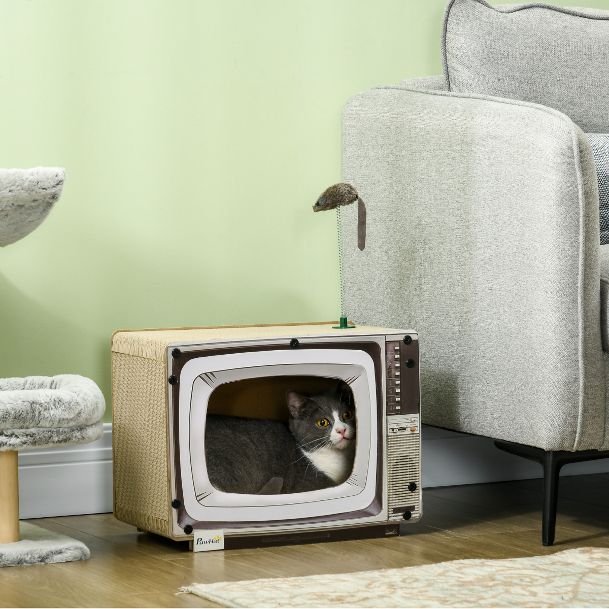 Retro TV Cat House & Scratcher