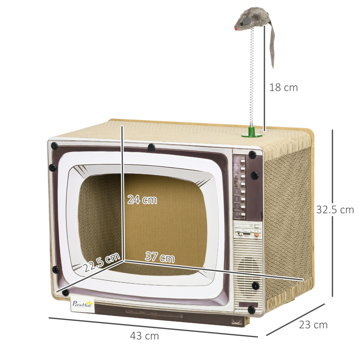 Retro TV Cat House & Scratcher