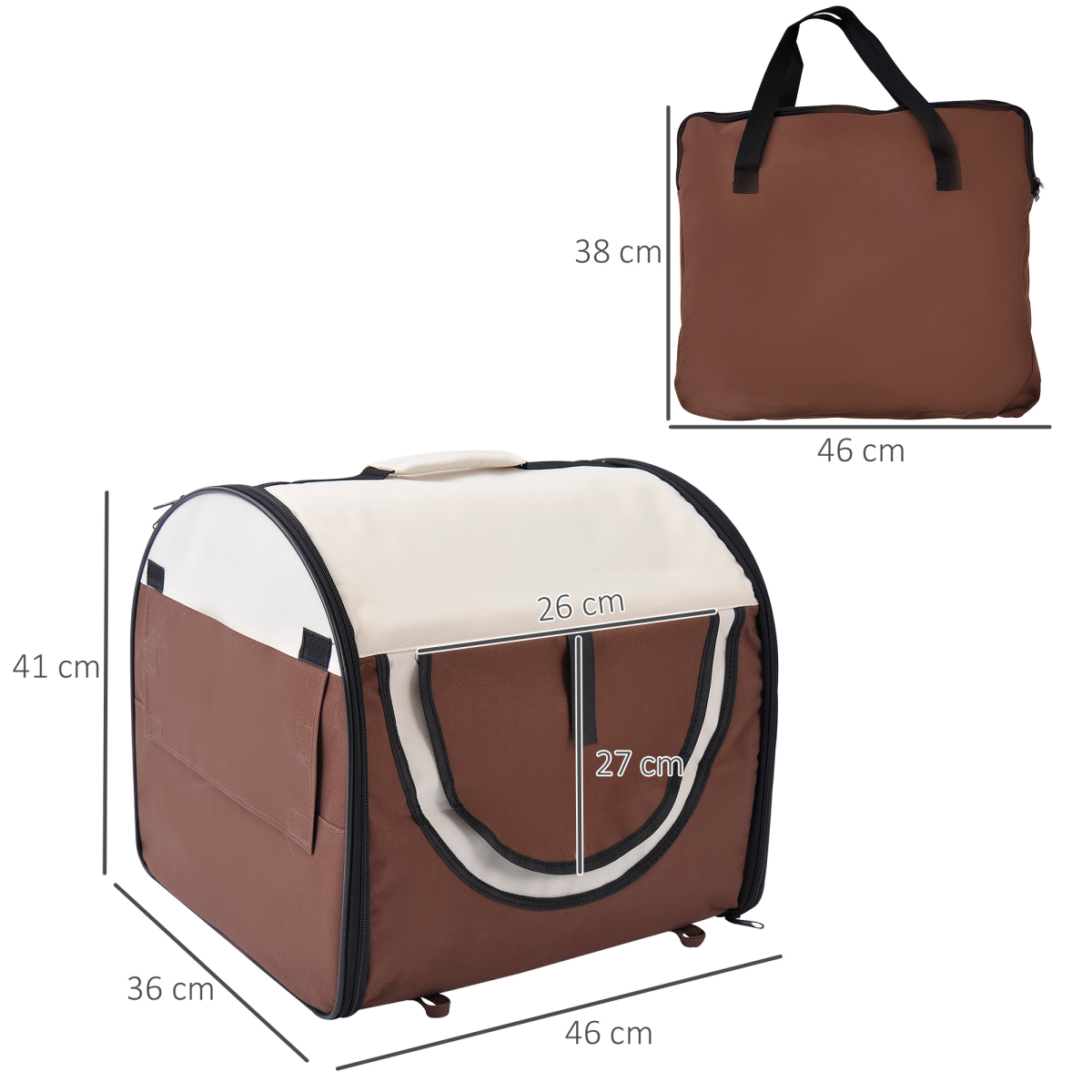 Cosy Cat Carrier - Foldable Fabric Travel Crate