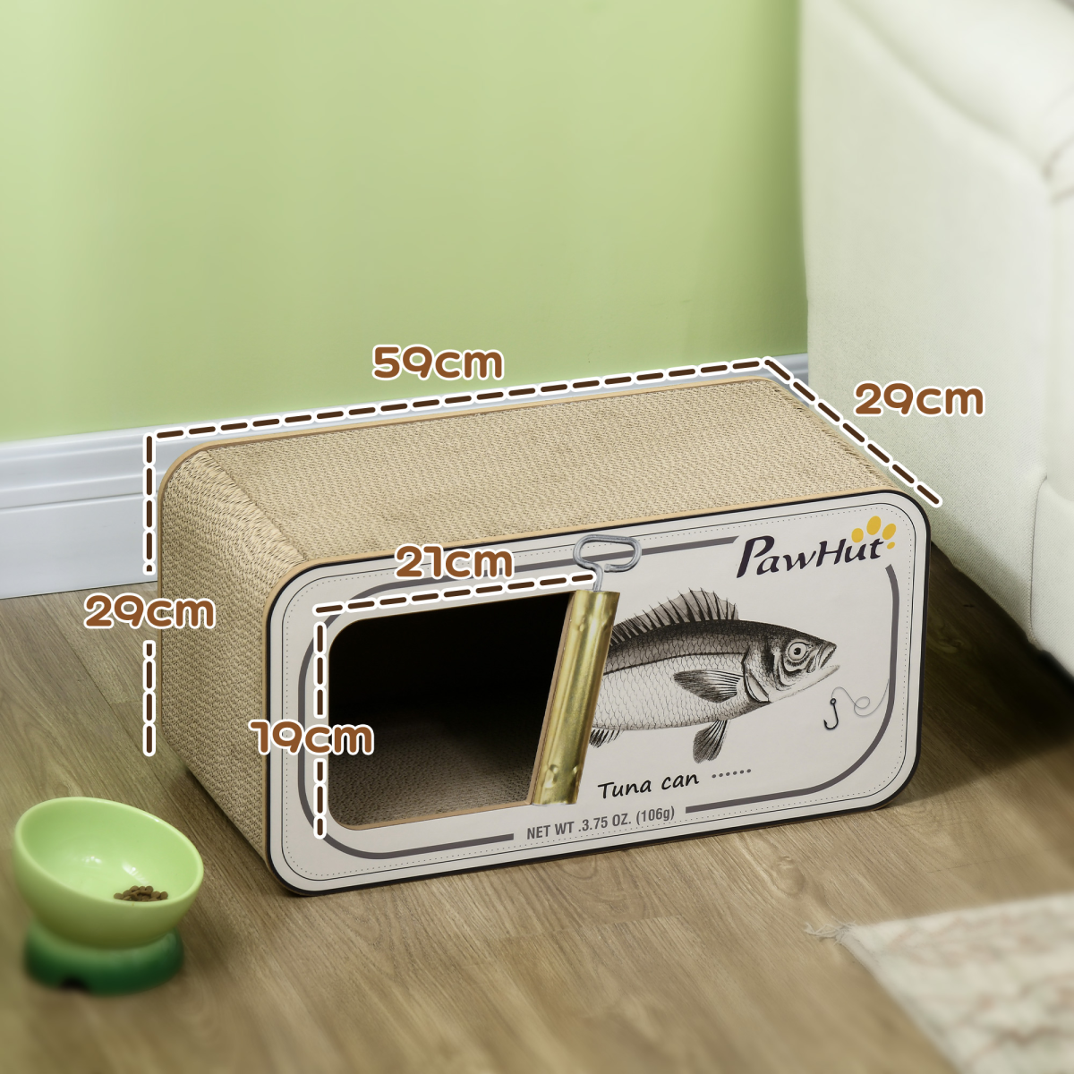 Cat Scratcher Tuna Tin Bed