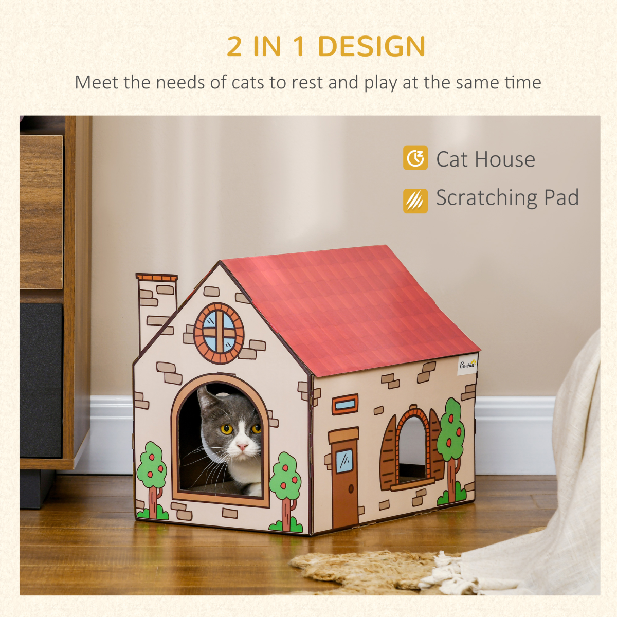 The Scratch Cottage Cat Playhouse