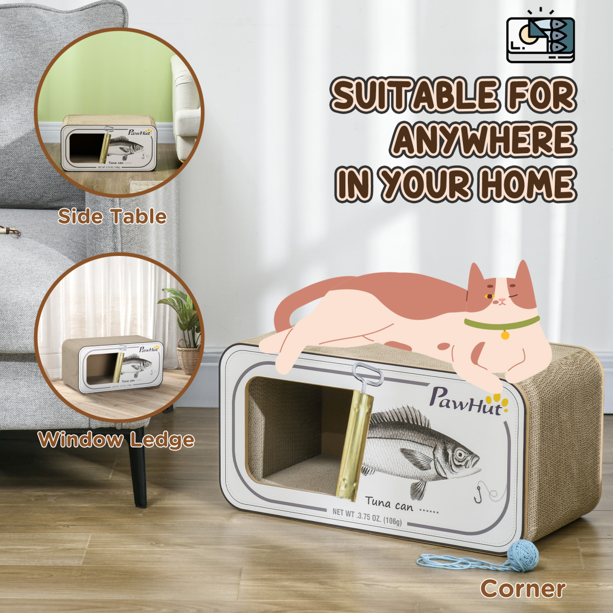 Cat Scratcher Tuna Tin Bed