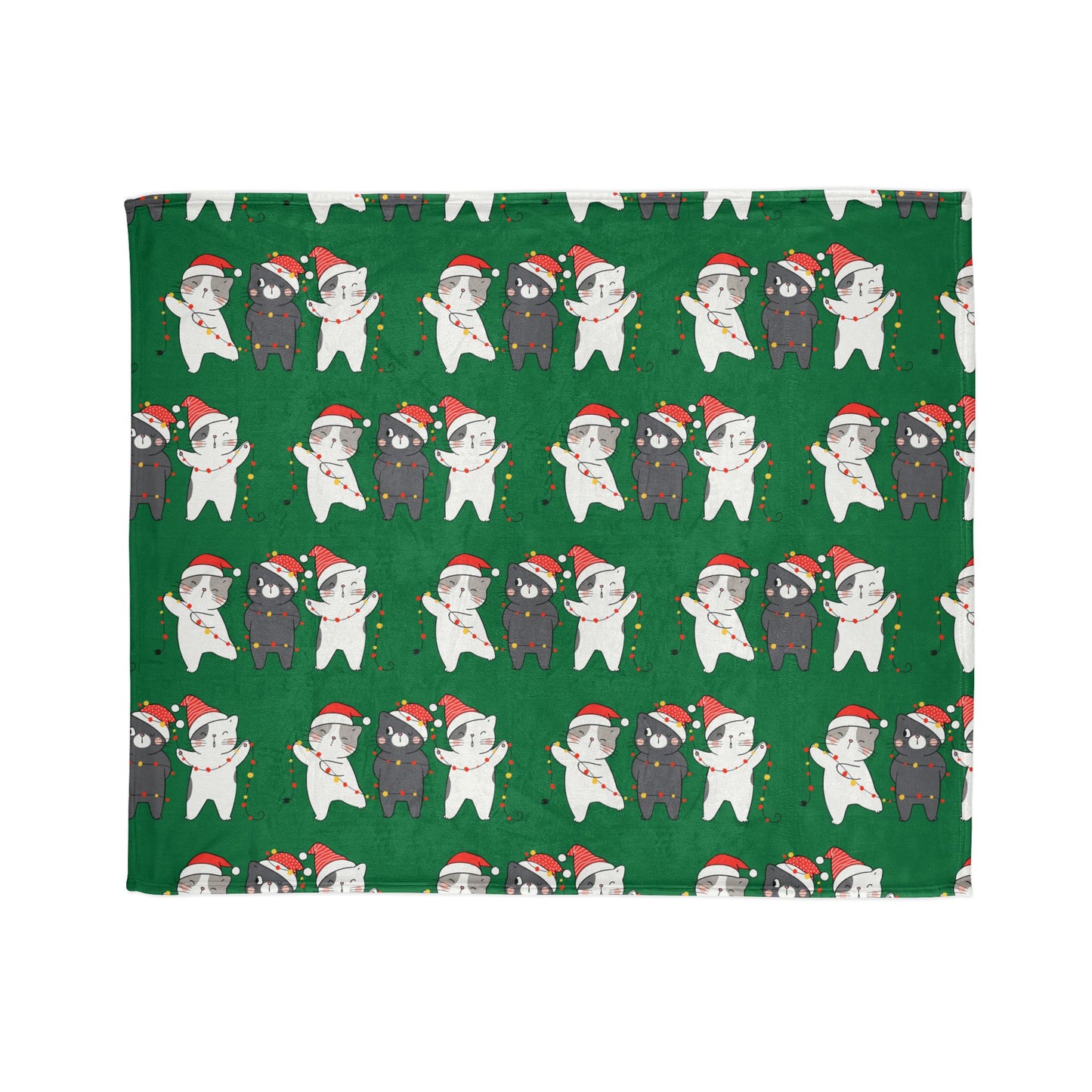 Festive Cat Christmas Blanket
