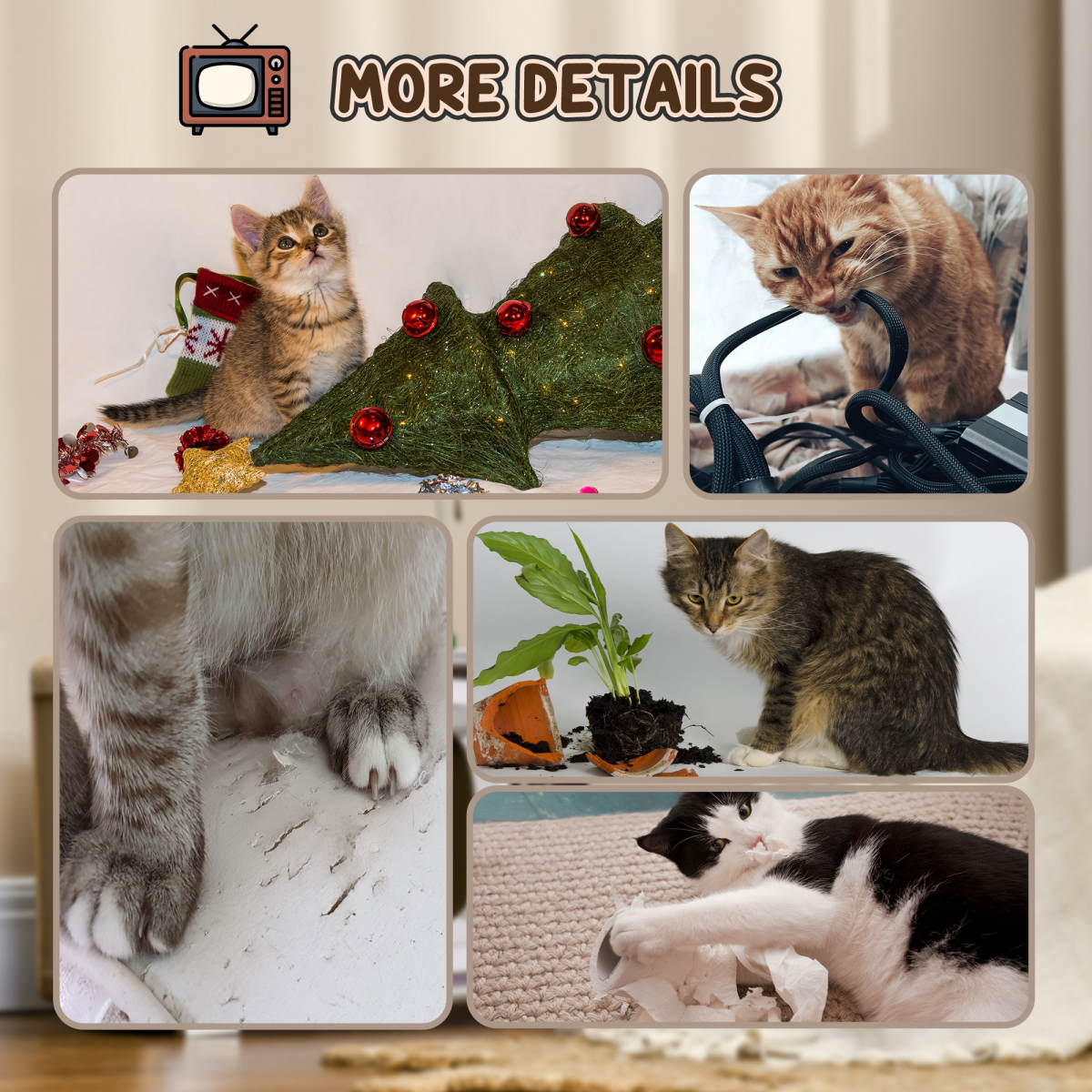 Retro TV Cat House & Scratcher