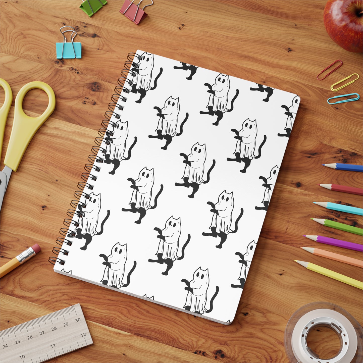 Spooky Ghost Cat Notebook