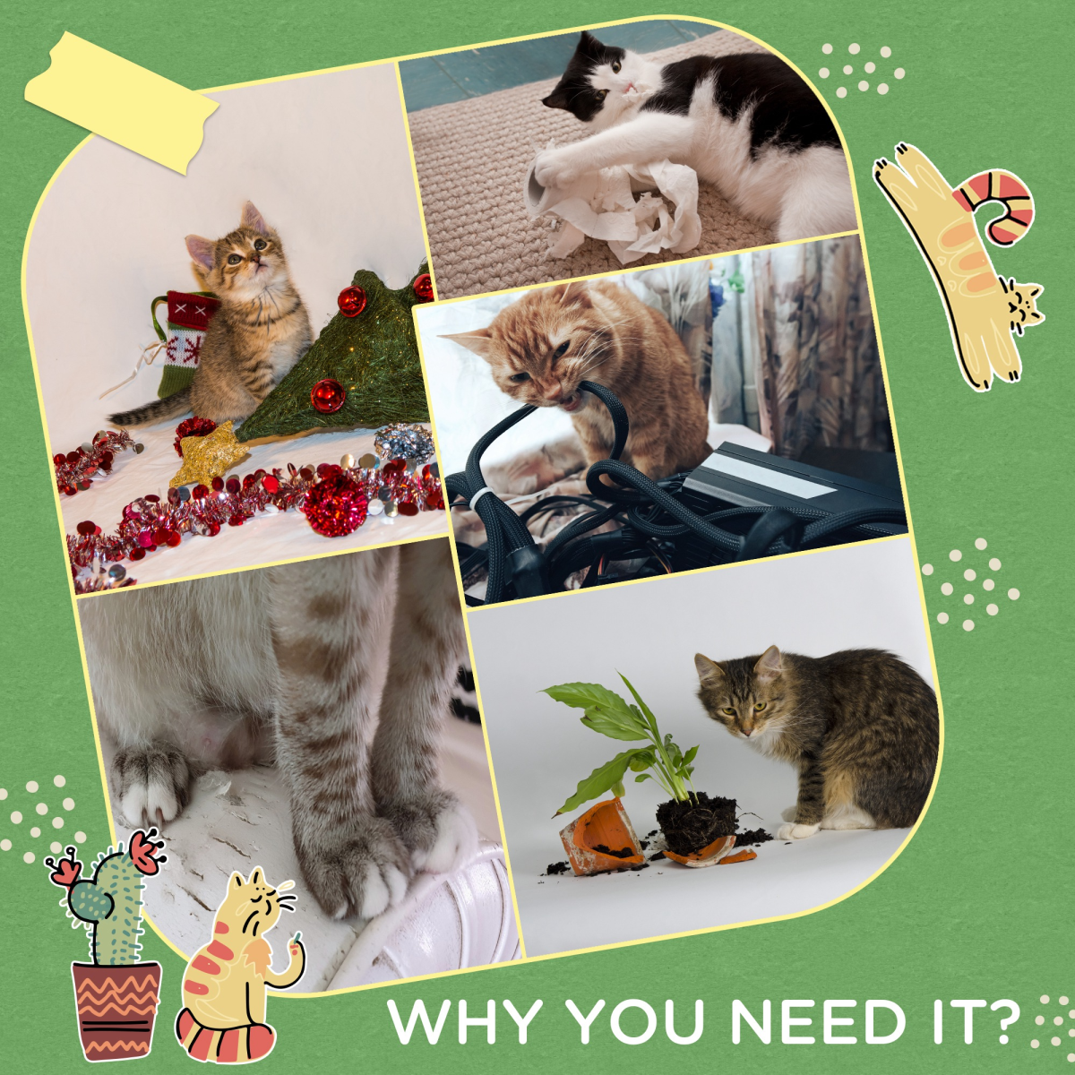 The Magic Mushroom – Cat Scratcher with Sisal Post & Toy Balls