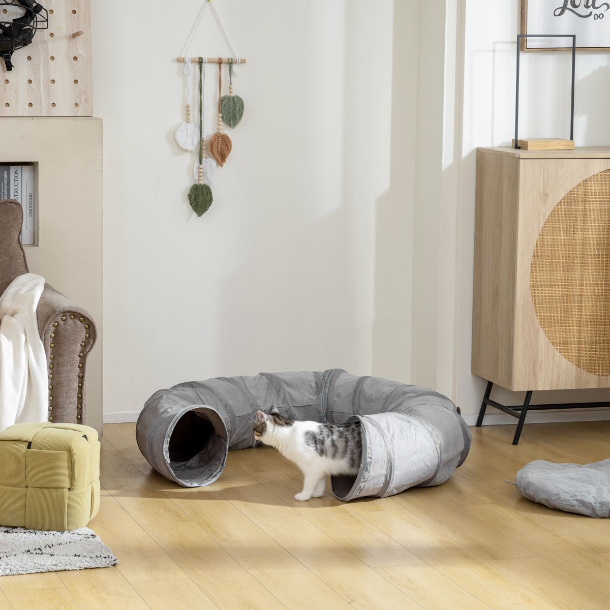 2-in-1 Cat Tunnel Bed