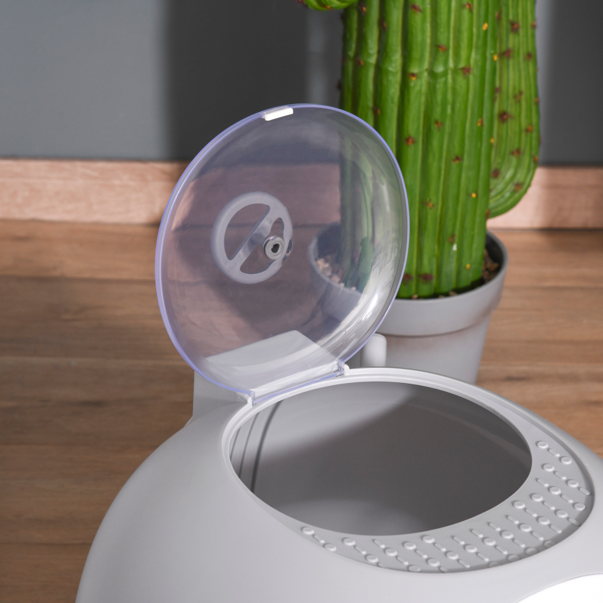 Grey Capsule Cat Litter Box