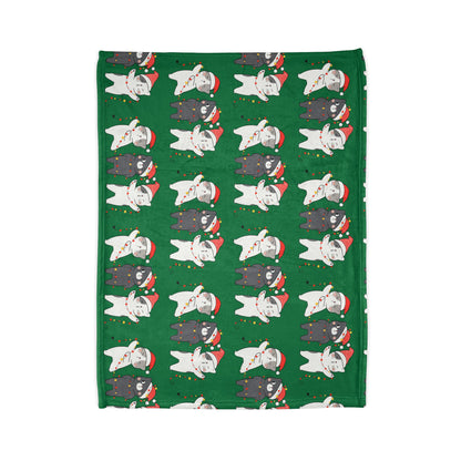 Festive Cat Christmas Blanket
