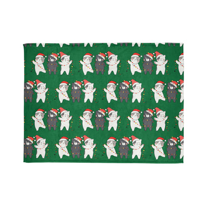 Festive Cat Christmas Blanket