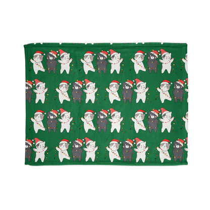 Festive Cat Christmas Blanket