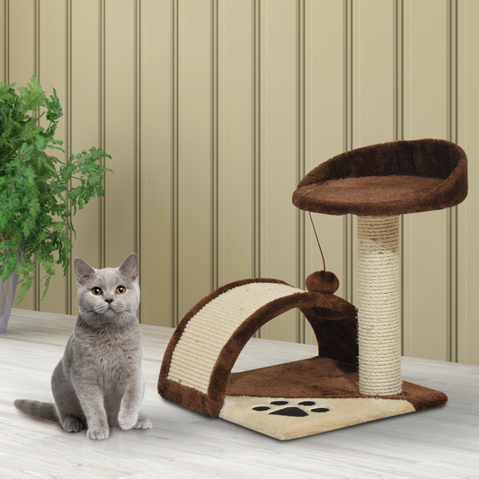Cosy Cat Tree with Scratching Post, Sisal Ramp & Play Toy