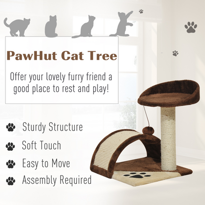 Cosy Cat Tree with Scratching Post, Sisal Ramp & Play Toy
