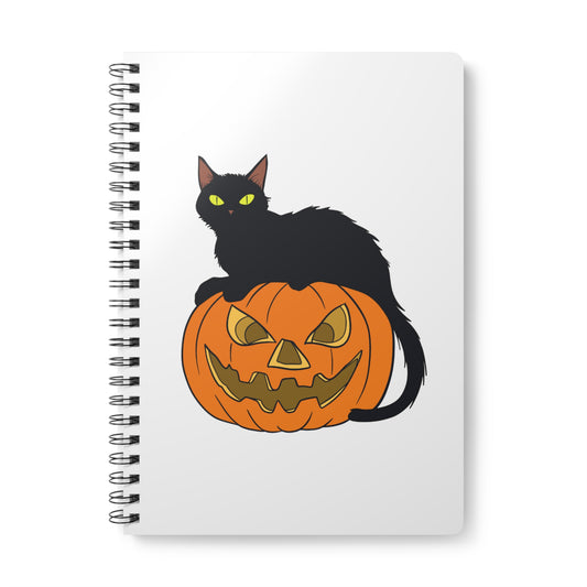 Halloween Cat Pumpkin Notebook