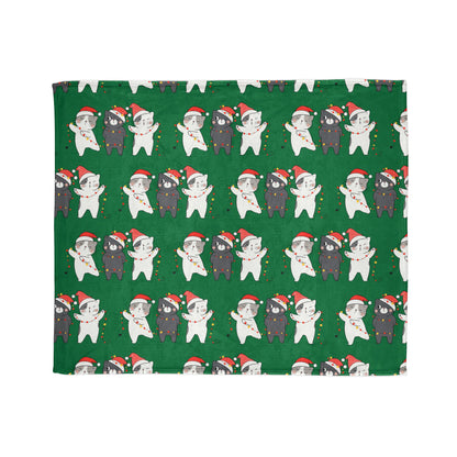 Festive Cat Christmas Blanket