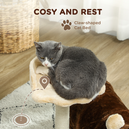 Cat Tree with Tunnel, Scratching Post & Bed