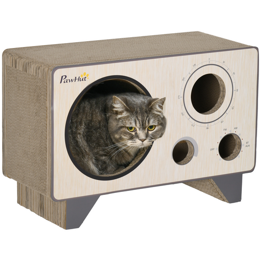 Funny Cat Scratcher Radio Bed & Scratcher