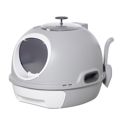 Grey Capsule Cat Litter Box