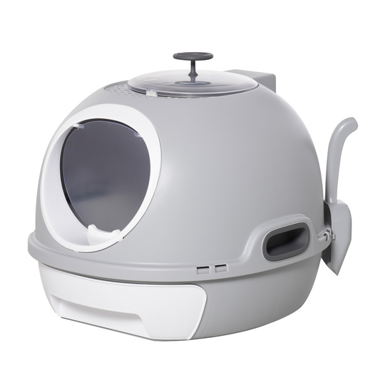 Grey Capsule Cat Litter Box