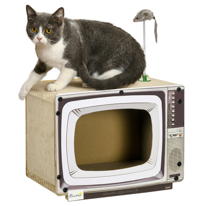 Retro TV Cat House & Scratcher