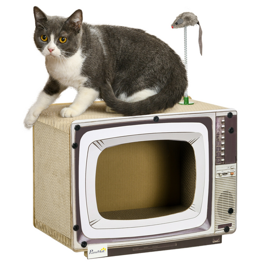 Retro TV Cat House & Scratcher